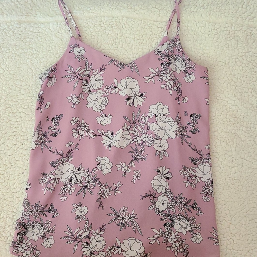 Lavender Floral Tank Top